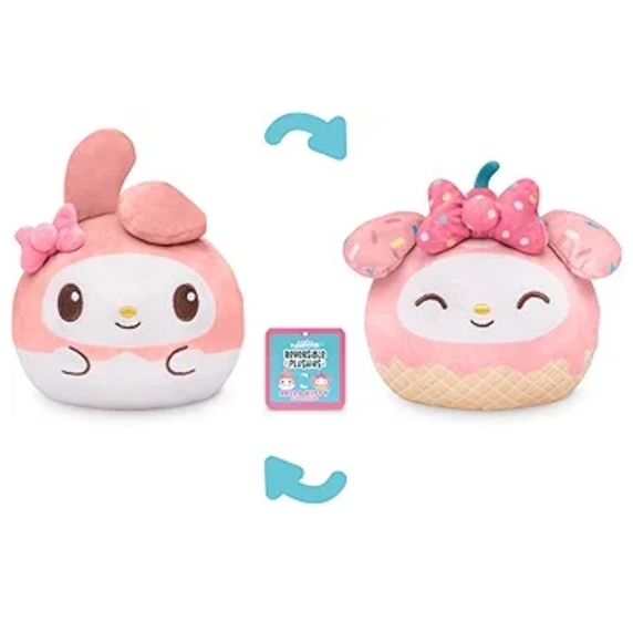 Sanrio Reversible 4" Plushie - My Melody Hello Kitty Kuromi Officially Licensed - Picture 10 of 10